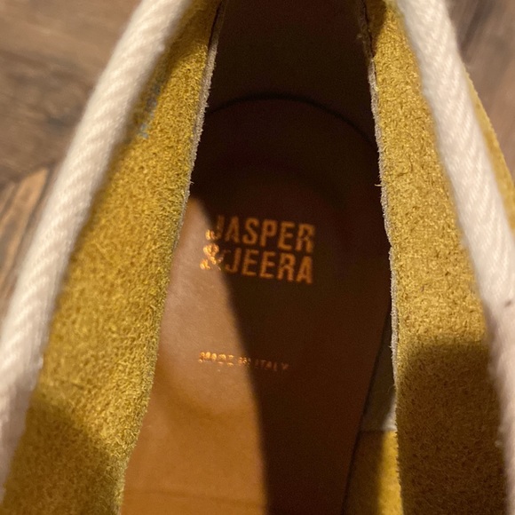 Anthropologie Jasper & Jeera Yuma Yellow Suede Booties - Picture 6 of 8